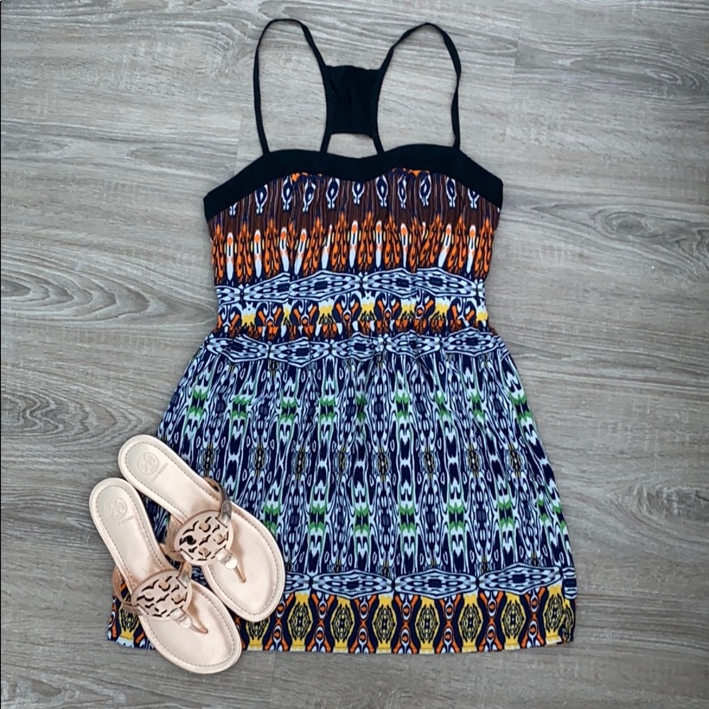 ❤️ Rainbow Multi Color Print Dress NWOT